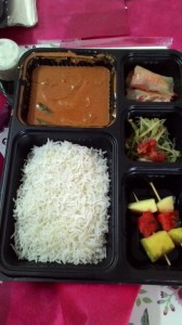 Thai Red curry with Vietnamese rolls